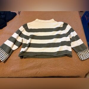 Striped Green and White Sweater
